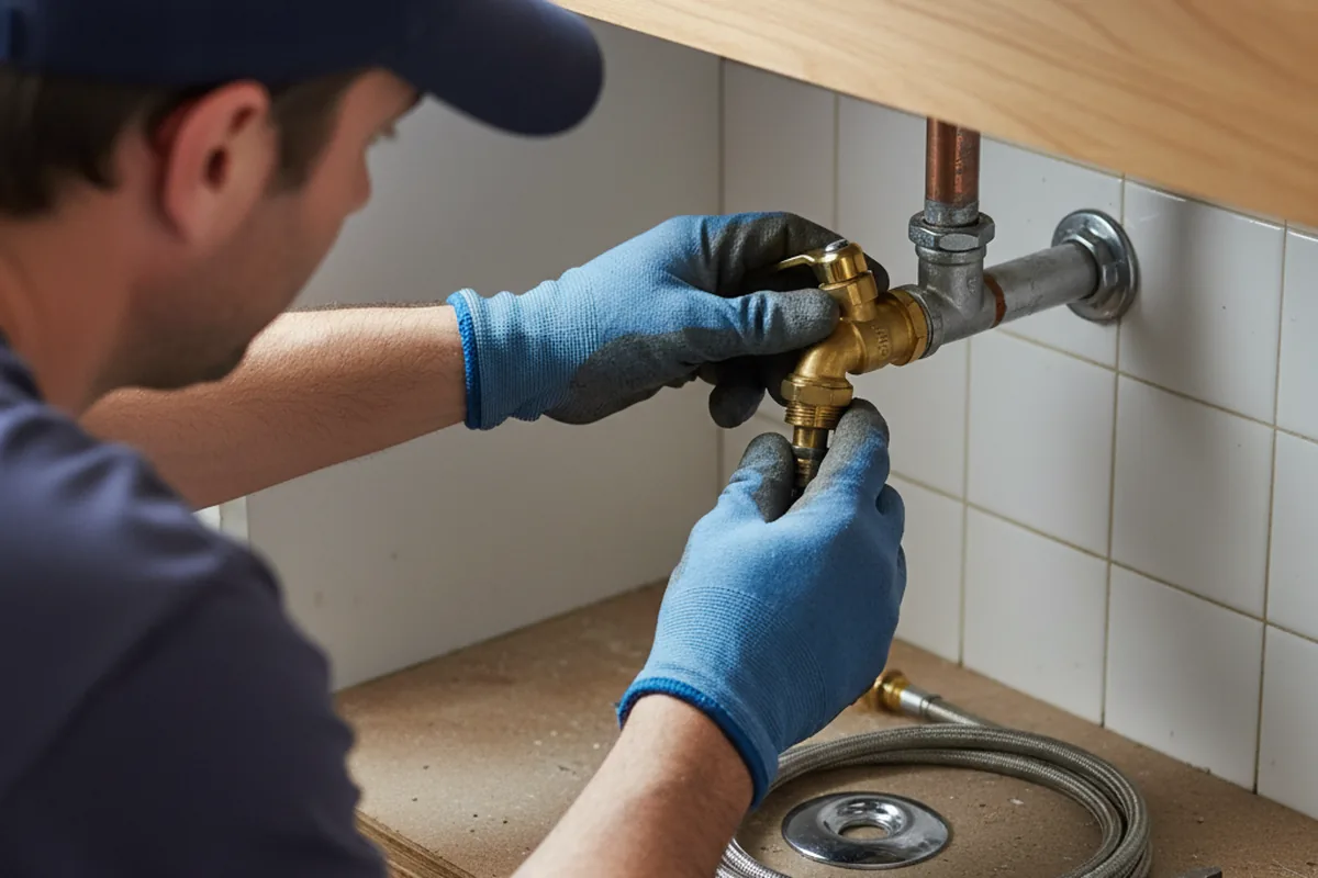 Shutoff valve and fitting work during Emergency Plumbing in Charlestown